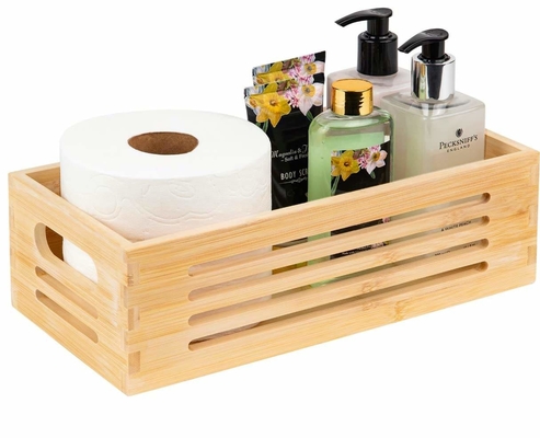 12x6x4 ίντσες φυσικό μπαμπού ξύλινο κουτί αποθήκευσης ξύλινο κιβώτιο για αποθήκευση διακοσμητικό