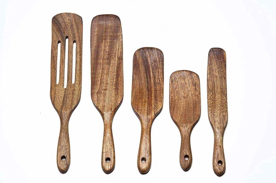 ξύλινα μπαμπού σπιρτούκια εργαλεία μαγειρικής σκεύη σετ από 5 κομμάτια