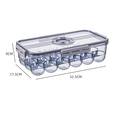 Stackable κιβώτιο αποθήκευσης αυγών ψυγείων της PET 18 πλεγμάτων για το ψυγείο