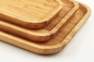 Ορθογώνιοι φυσικοί ξύλινοι εξυπηρετώντας δίσκοι πιάτων τροφίμων μπαμπού