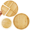 Αντιβακτηριακό ξύλινο δίσκο από μπαμπού με 4 διαχωριστικά